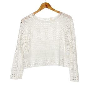 RAGA | Crocheted Festival Long Sleeve Crop Top